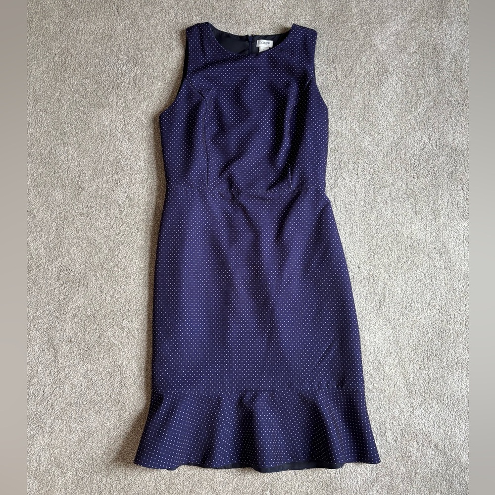 JCrew Printed Flounce-Hem Dress